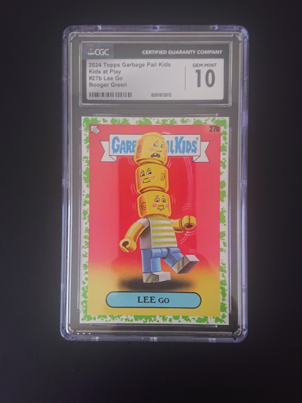 2024 Garbage Pail Kids At Play - Lee Go Green Booger Parallel (27b) - CGC 10